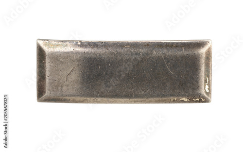 Canvastavla Vintage metal bar plate isolate on transparent background (png image)