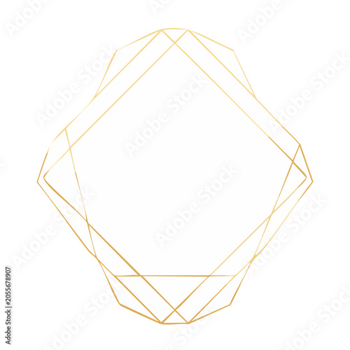 Golden Geometric Frame Vector Design