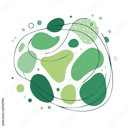 Flat design vector of avocado halves with seeds