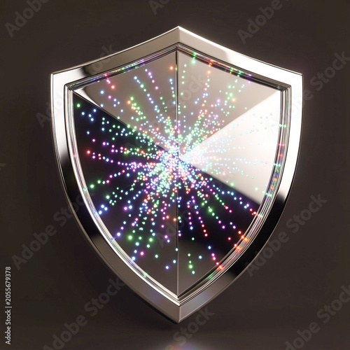 shield on a black background