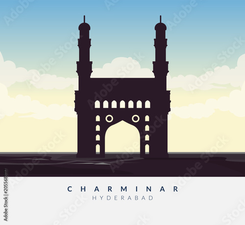 The Charminar - Hyderabad, Telangana - Stock Illustration