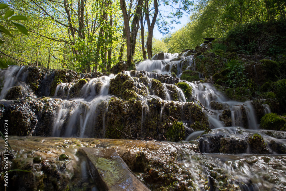 Obraz premium Taorska Vrela, a popular tourist destination in Serbia with numerous waterfalls and beautiful nature 
