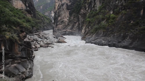Rapids of Jinsha river in Tiger Leaping Gorge, Yunnan province, China