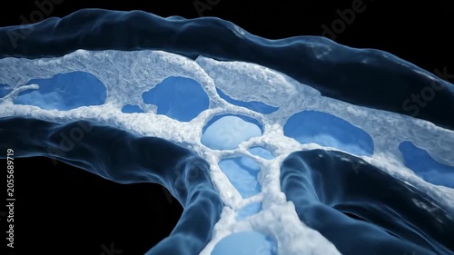 Microscopic Journey Through Bone Lacunae and Canaliculi