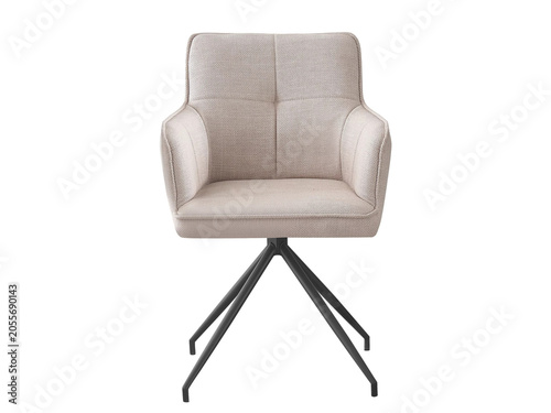 Bild auf Leinwand modern design chair with backrest isolated on white