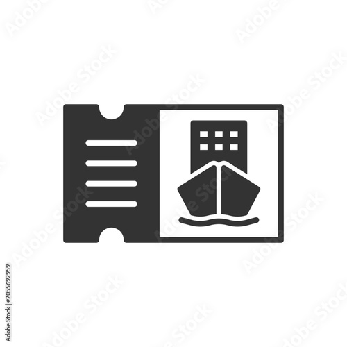 Cruise Ship Ticket Icon