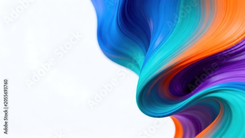 Colorful abstract swirl on white background