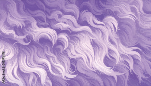 Fotografia Trendy purple fluffy fur texture background with realistic wavy animal hair