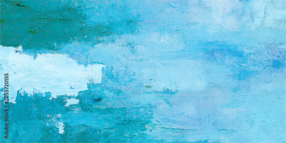 Fototapeta premium Abstract texture of turquoise and light blue brushstrokes, evoking a sense of calm and fluidity, reminiscent of water or sky.