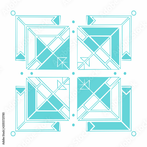 Geometric Pattern with Art Deco Elements