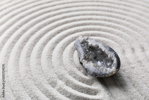 Zen garden sand with geode ...