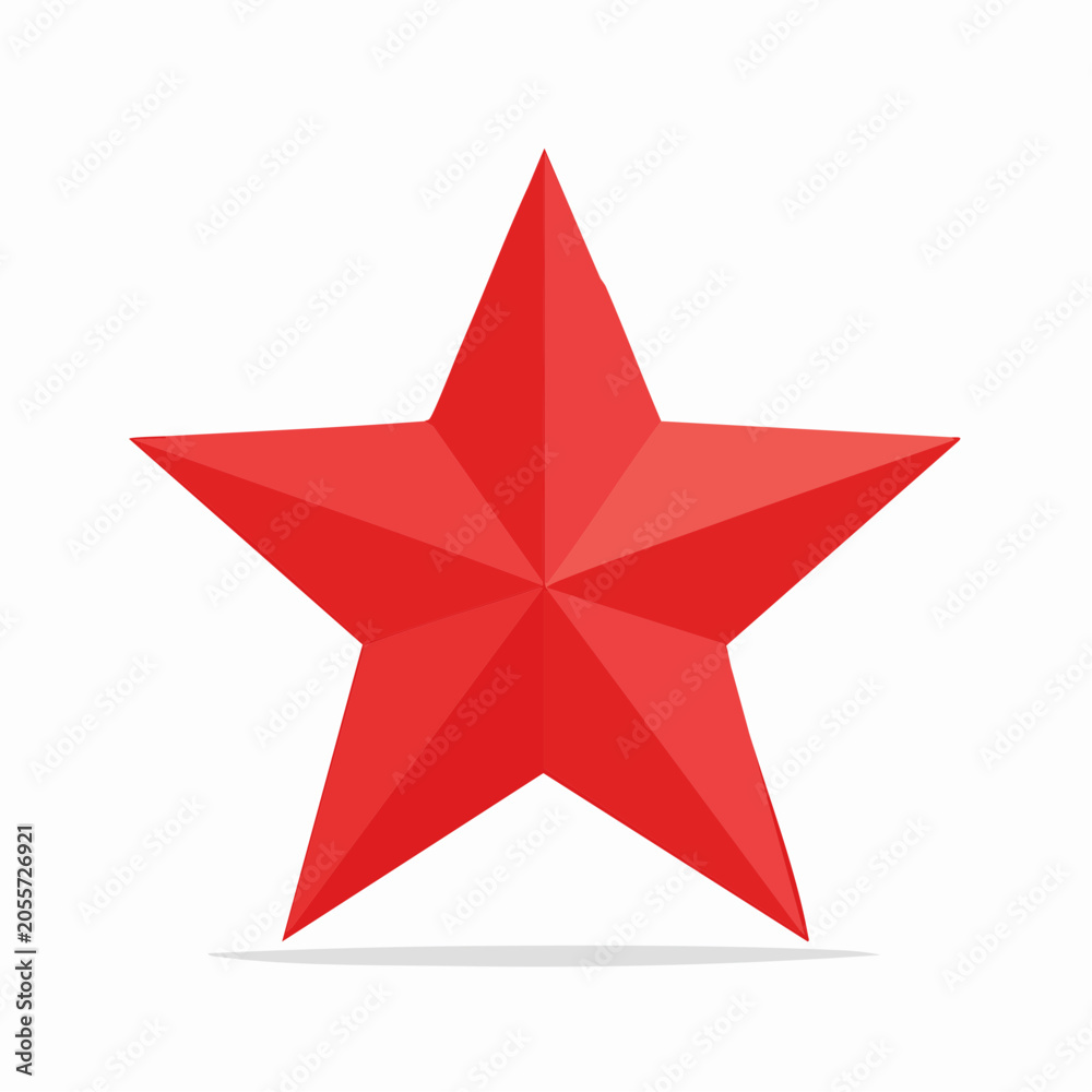 Obraz premium Red Five-Pointed Star Icon