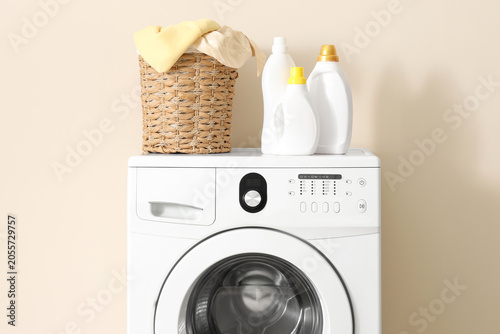 Modern white washing machin...