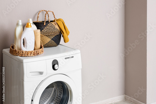 Modern white washing machin...