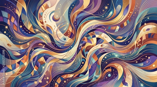 abstract seamless pattern with waves