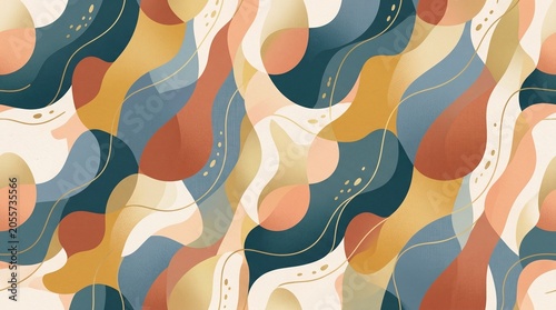 abstract seamless pattern with waves