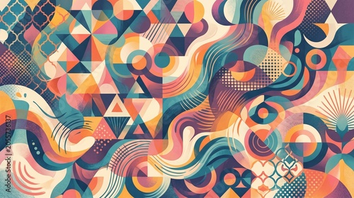 abstract colorful background with circles