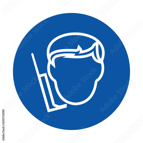 Icon representing communication with a smartphone and a person silhouette