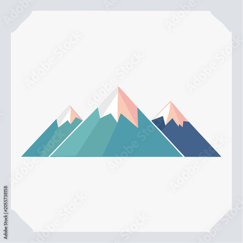 Stylized Mountain Range Illustration