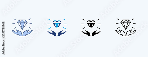 Εκτύπωση καμβά Value Multiple Icon Illustration Vector
