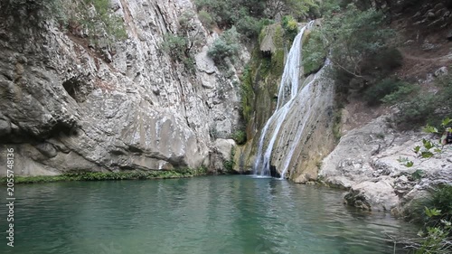 Polylimnio waterfall on Peloponnese peninsula, Greece