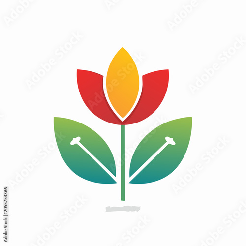 Stylized Tulip Flower Icon