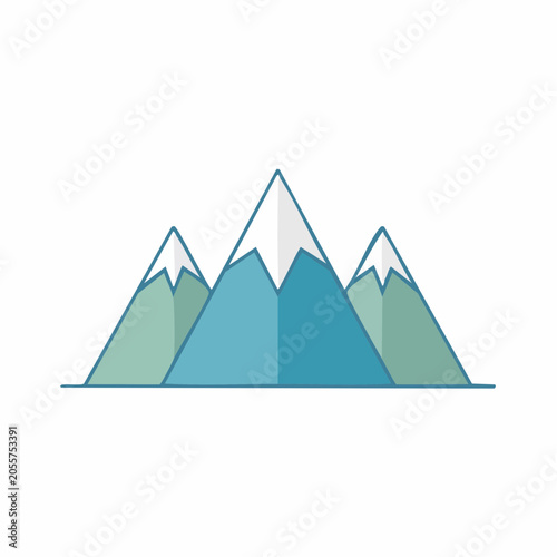 Stylized Mountain Range Illustration