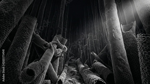 Microscopic Gyroid Metamaterial Network Showing Engineered Topology 3D Render