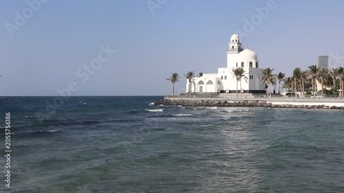 Island Mosque on the corniche promenade in Jeddah, Saudi Arabia