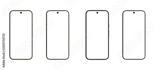 Pixel 10 Pro XL all color variants mockup, front view.