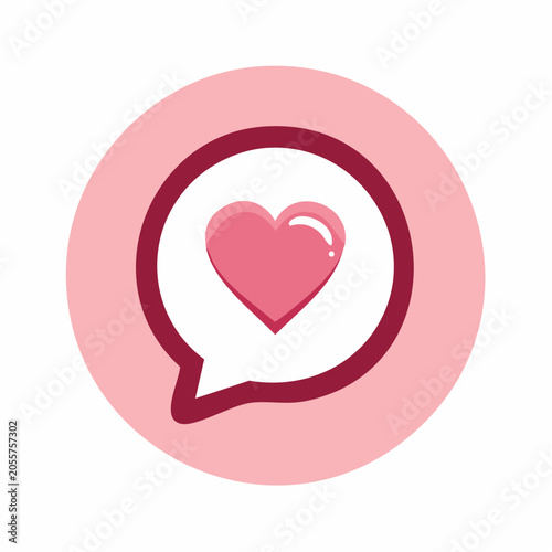 Heart in Speech Bubble Icon
