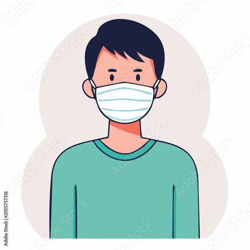 Man wearing a protective face mask