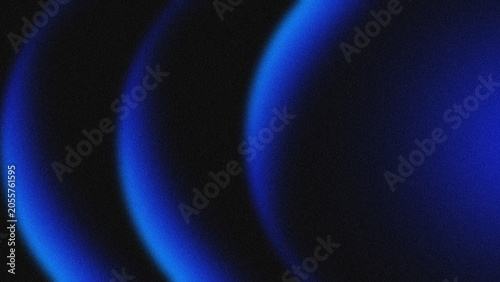 Abstract blue gradient background with grainy texture and circular wave light
