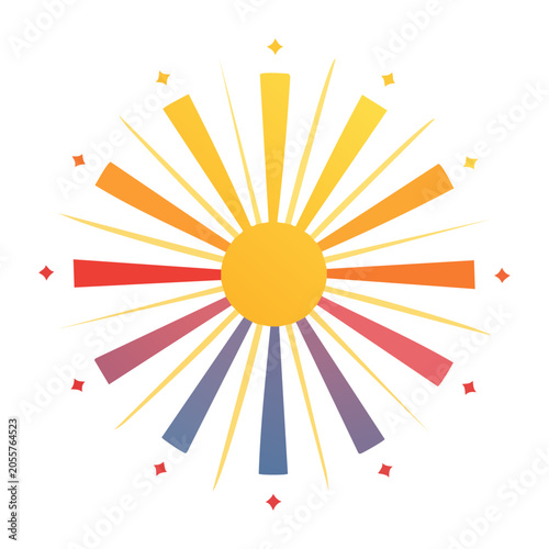Colorful Sunburst Graphic Design