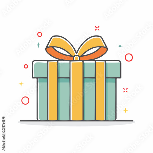 Gift Box with Ribbon and Bow