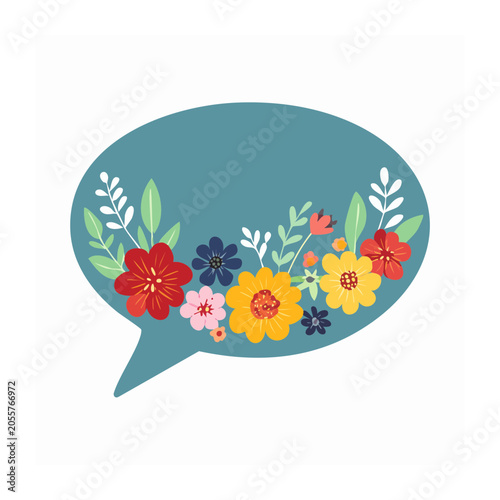Tropical flower wreath vector design