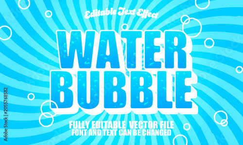 Underwater Bubble Text Effect – Fully Editable Vector