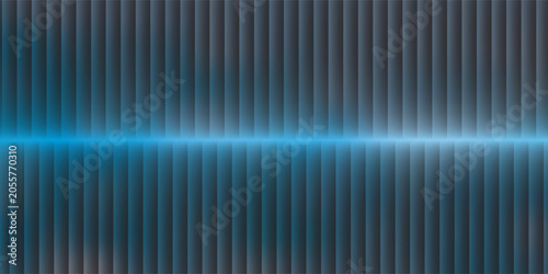 Abstract dark background featuring fine vertical stripes with a subtle blueish grey gradient and soft light smoke effects, eps 10.