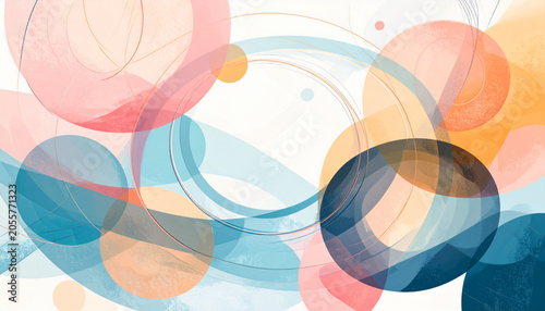 Pastel abstract circles ar
