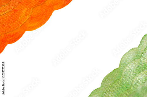 Watercolor patriotic India frame in the colors of the Indian flag for patriotic invitations,banners, Republic Day greetings, Independence Day promotions, posters and social media stories.