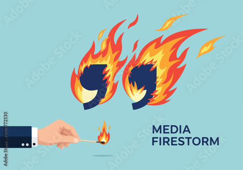 Quadro su tela Media Firestorm Concept