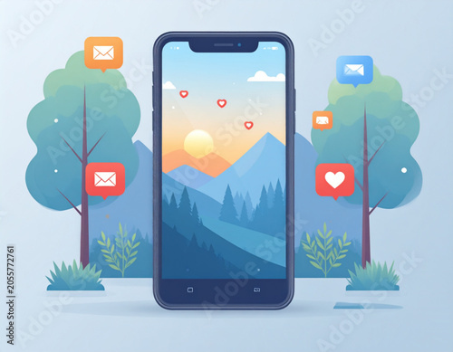 Minimal phone notification icon