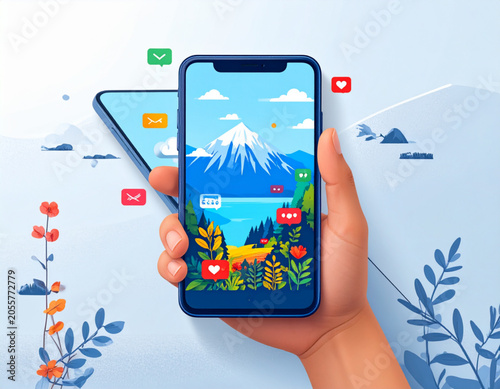 Minimal phone notification icon