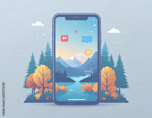 Minimal phone notification icon