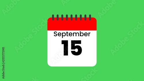 National Hispanic Heritage Month Begins September 15 Calendar Animation