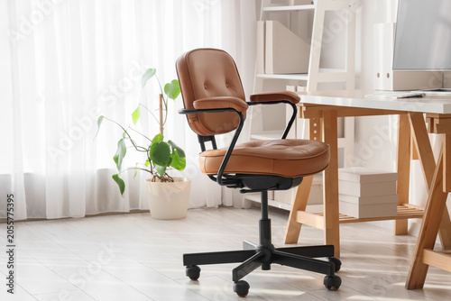 Modern home office interior...