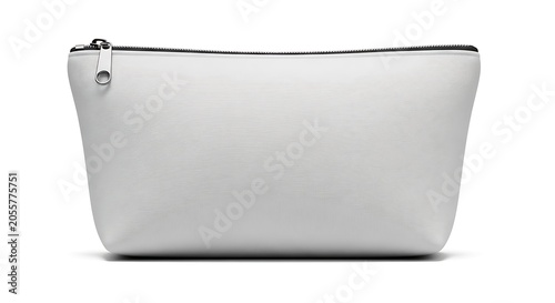 Minimalist white plastic storage box container.