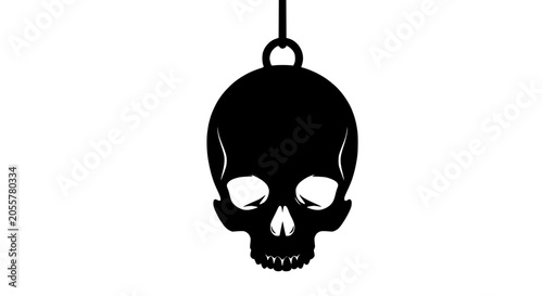 Εκτύπωση καμβά Hanging Skull Silhouette