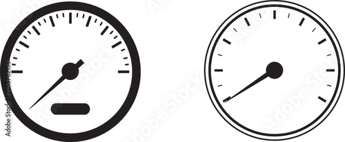 Simple analog speedometer and tachometer gauges