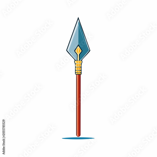 Stylized Illustration of a Spear